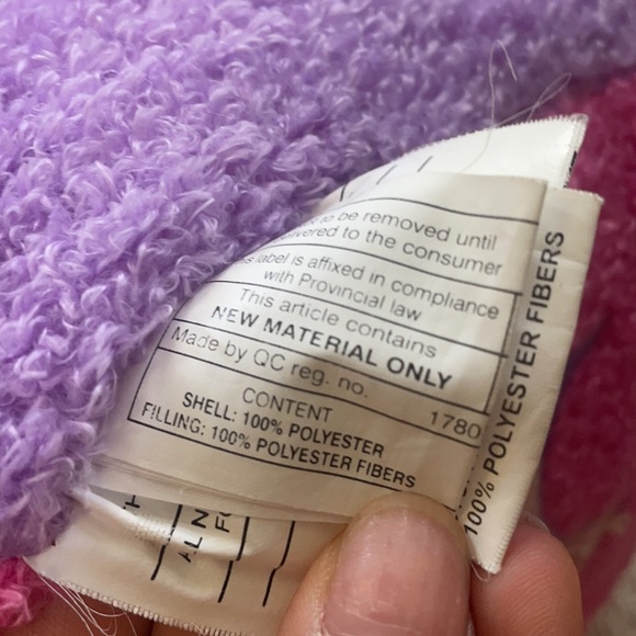 Blankets&Beyond pink & purple plush crown cushion - Picture 4 of 5